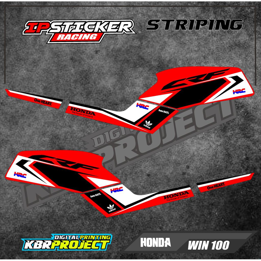 (cod) stiker motor - striping HONDA WIN 100  - motor HONDA - motor - WIN - sticker variasi - Racing