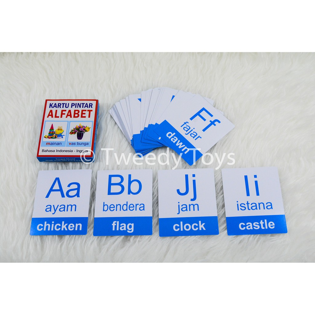 TweedyToys - Flashcard Kartu Pintar Alfabet Murah