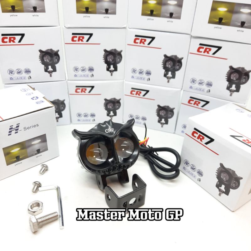 Lampu tembak OWL CR - 4808 CR7 volt power 12 - 80V 20watt Lampu depan motor Lampu tembak high putih low kuning