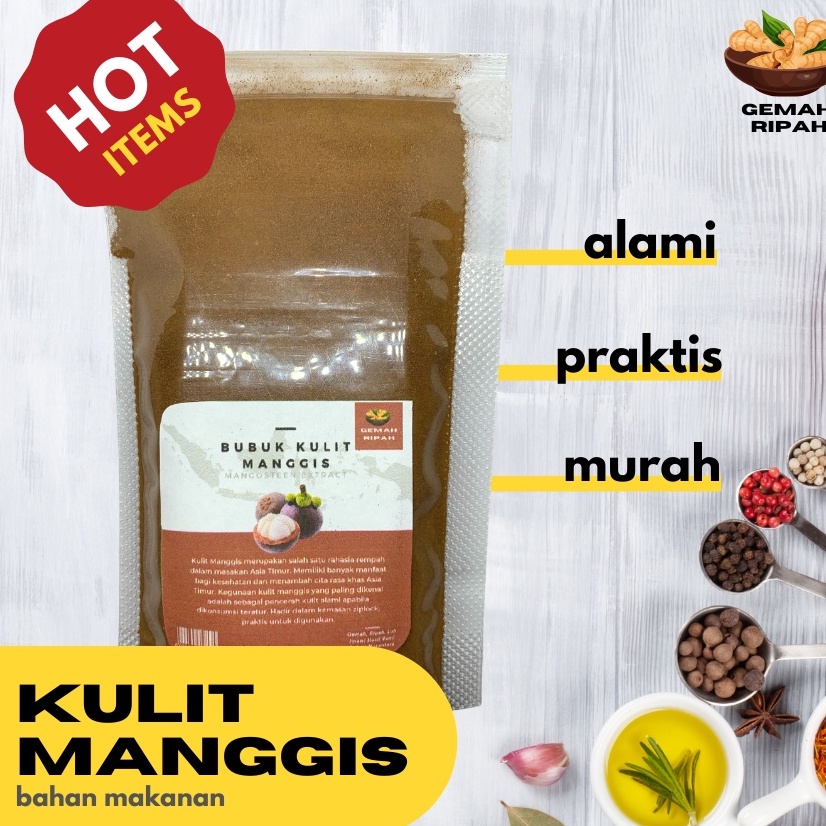 

KULIT MANGGIS BUBUK 100 GRAM - Garcinia Mangostana - MURNI - JSR - REMPAH - PREMIUM QUALITY
