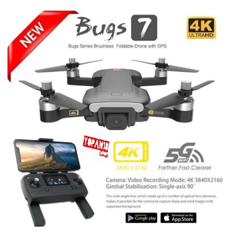 TERMURAH MJX Bugs 7 Bugs7 B7 GPS Drone With 4K 5G WiFi Camera Optical Flow BRUSHLESS MOTOR
