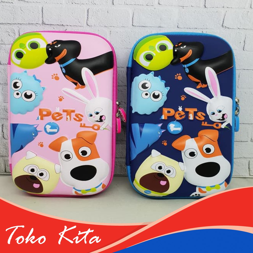 

Tempat pensil waterproof smiggle EVA Hardcase Pets Life