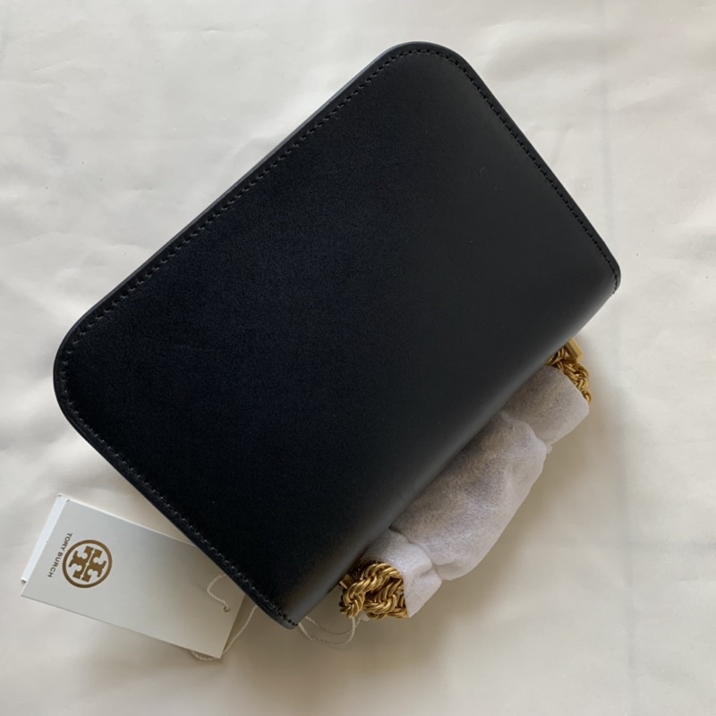 Tory Burch Eleanor Small Covertible Shoulder Bag (Black)