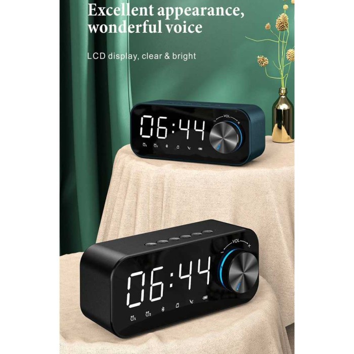 Jam Alarm Clock with Bluetooth Speaker FM Radio MP3 Player Micro SD