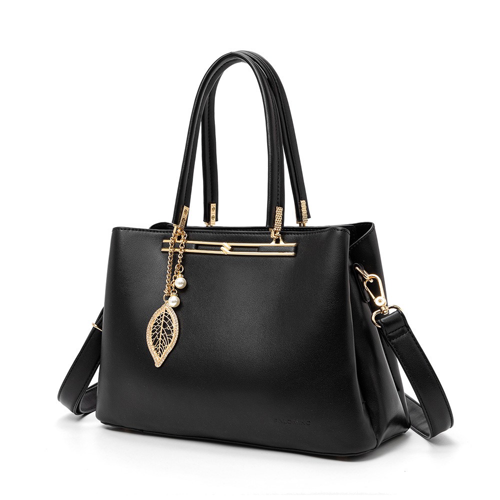 Tas Tangan Palomino Elise Warna Hitam - Desain Elegan dengan Bag Charm Mewah untuk Acara Formal dan 