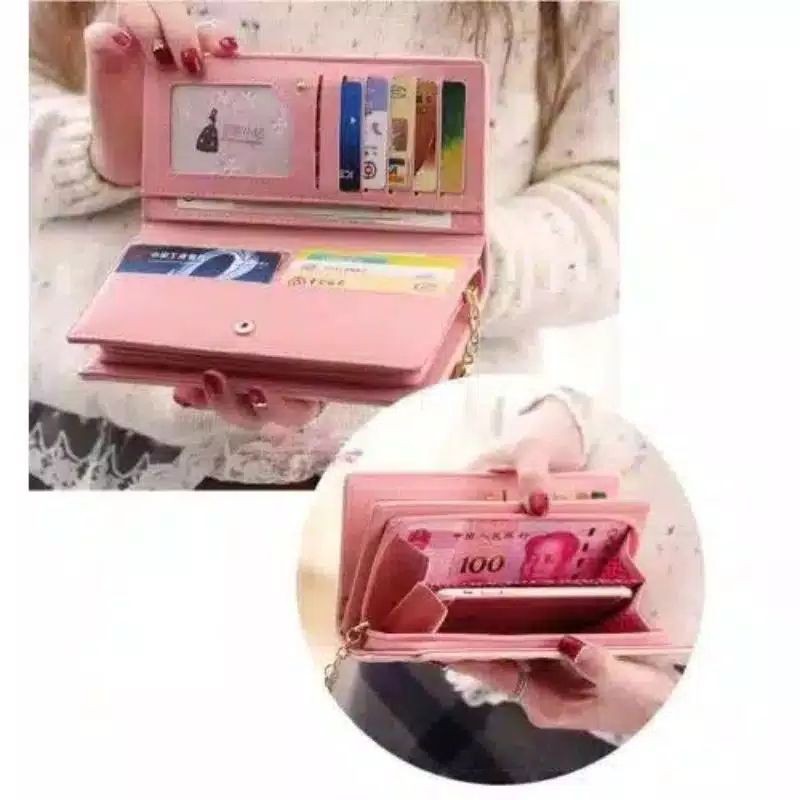 Medan Termurah KD51 Korean style Dompet panjang tebal fashion wanita Terlaris Dompet wanita