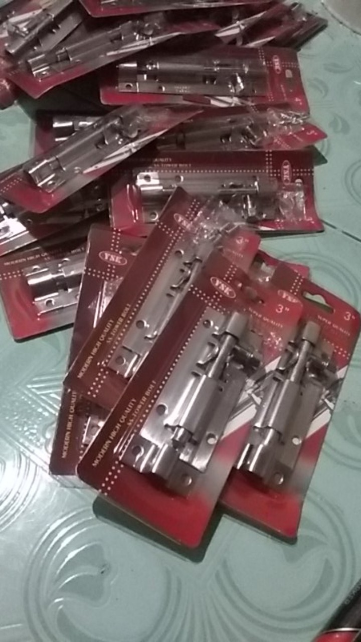 Grendel Slot Pengunci Pintu Jendela Stainless Stenlis 4 Inch