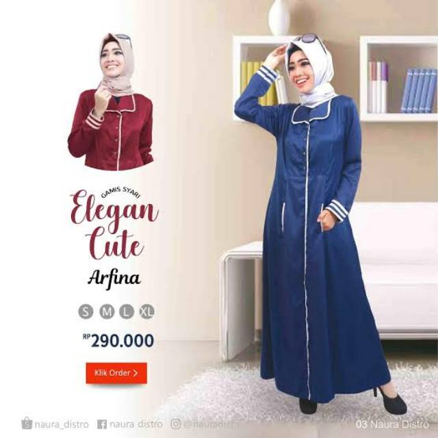 Gamis arfina elegan cute