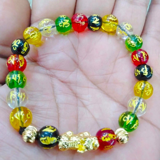 Gelang batu mantra warna warni