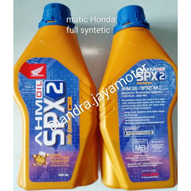 Oli mesin matic honda spx2 0.8 lt (full syntetic)..for all matic honda