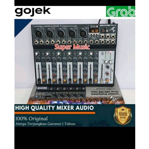 Mixer audio microverb best 7 best7 7 chanel