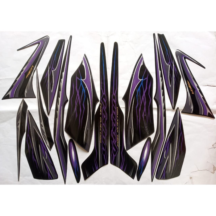 stiker striping yamaha vixion old 2010 hitam ungu