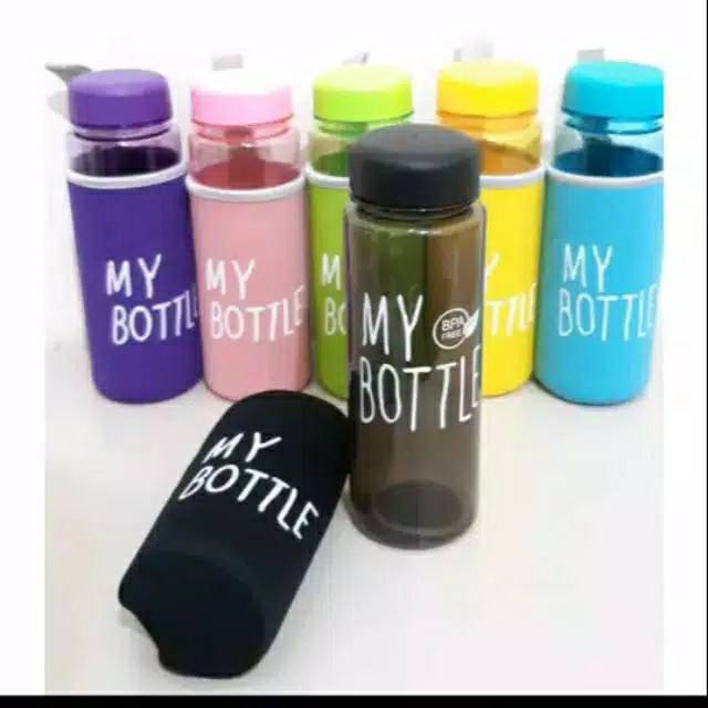 MY BOTTLE Transparan Infuser water PLUS SARUNG BUSA BPA FREE