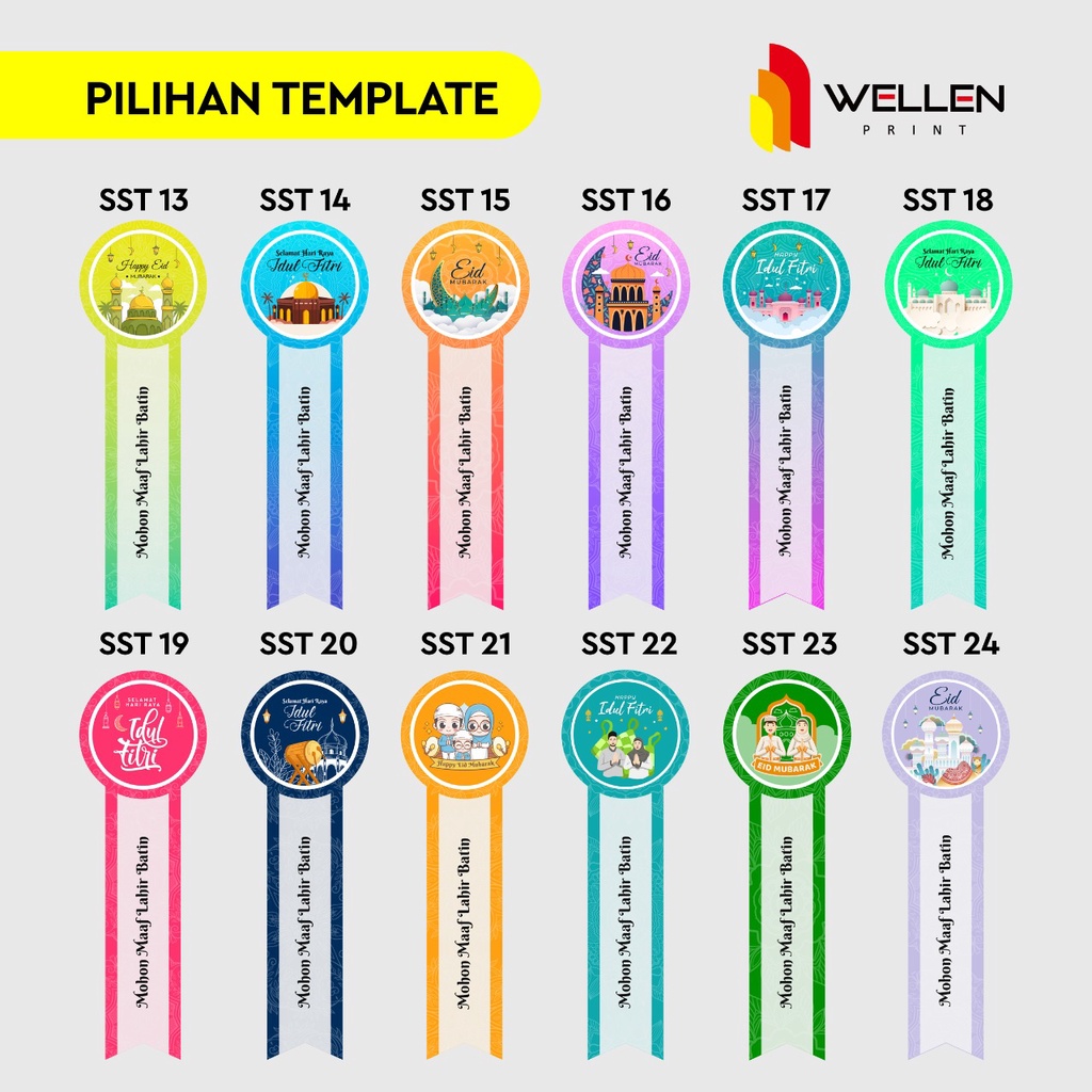 WELLEN PRINT - Cetak Sticker Label Stoples Lebaran Idul Fitri / Custom Stiker Segel Toples Makanan Kue Kering-1