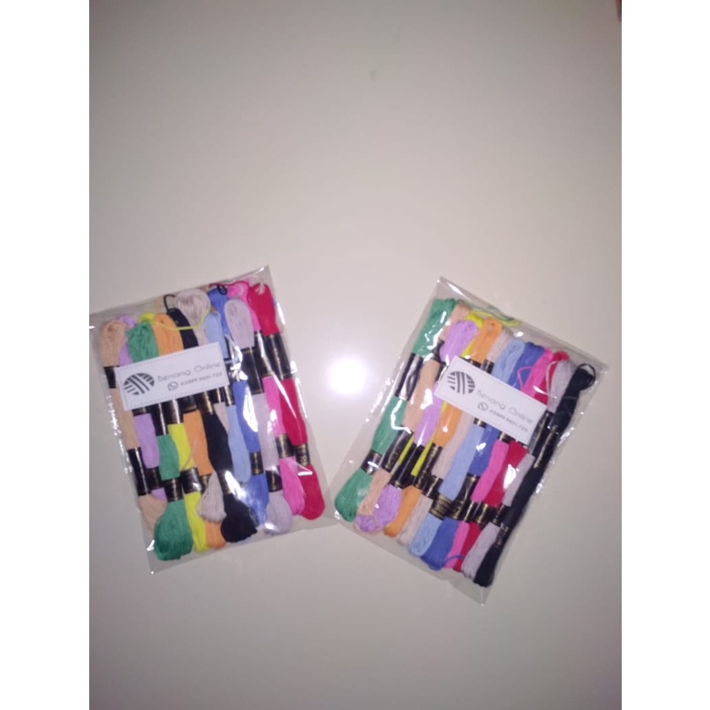 Benang sulam mix aneka warna murah bagus