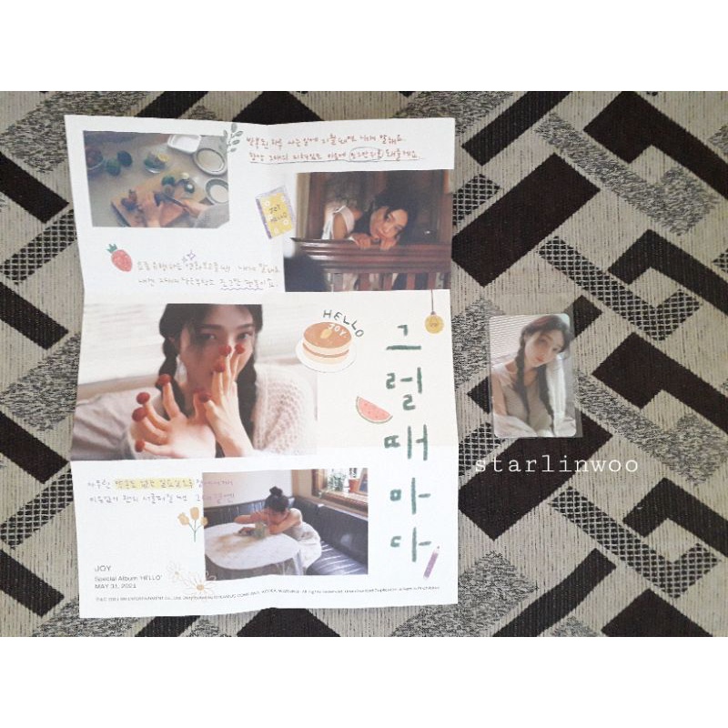 [SOLD OUT] Photocard dan Track Poster Joy Hello