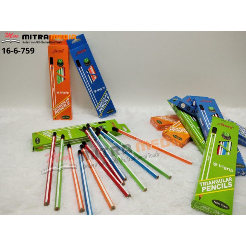 

PENSIL 2B ACURA TIPE TRIGRIP ISI 12PCS MURAH