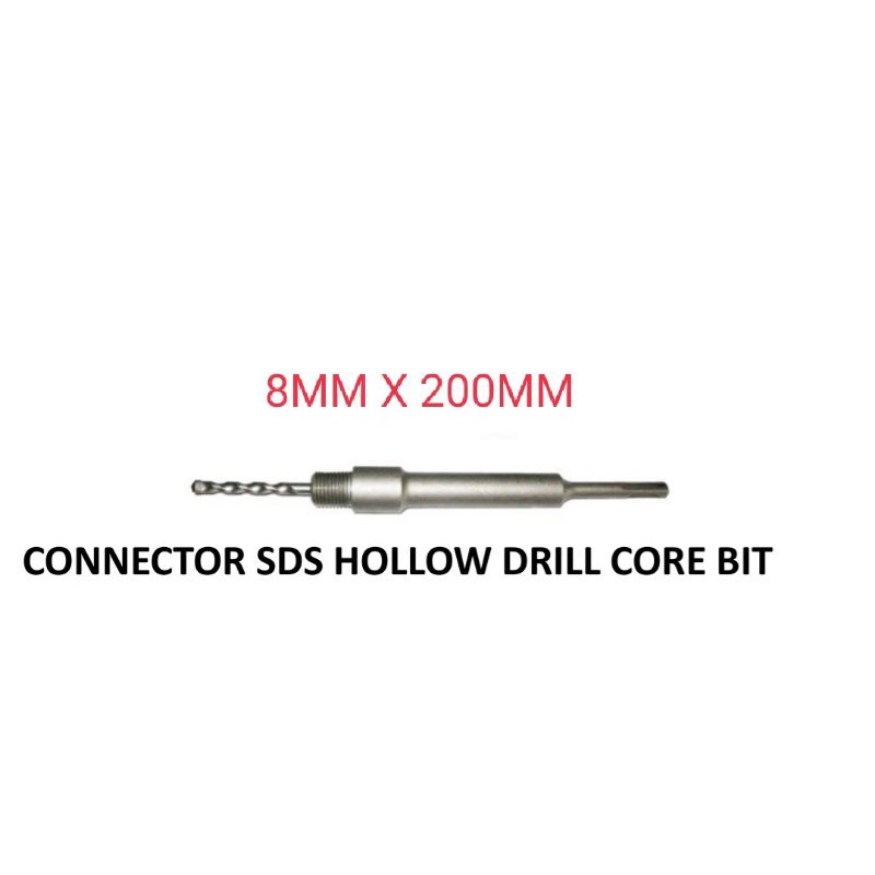 CONNECTOR SDS HOLLOW DRILL / SAMBUNGAN MATA BOR BETON SDS  8 X 22X 200MM KENTARO JAPAN QUALITY