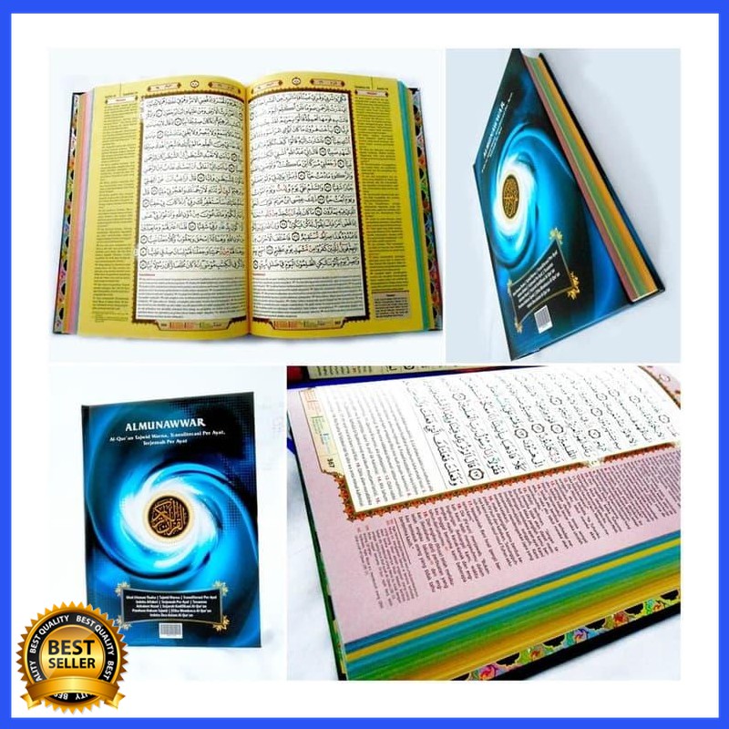 Murah Al quran Al munawwar Besar A4, Al Quran Tajwid Terjemah per Ayat