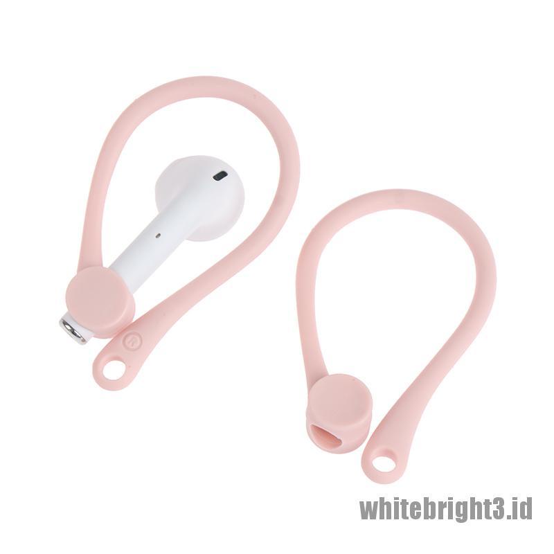 &lt; White3 &gt; 1 Pasang Strap Holder Earphone Wireless Bluetooth Anti Hilang Untuk Airpods