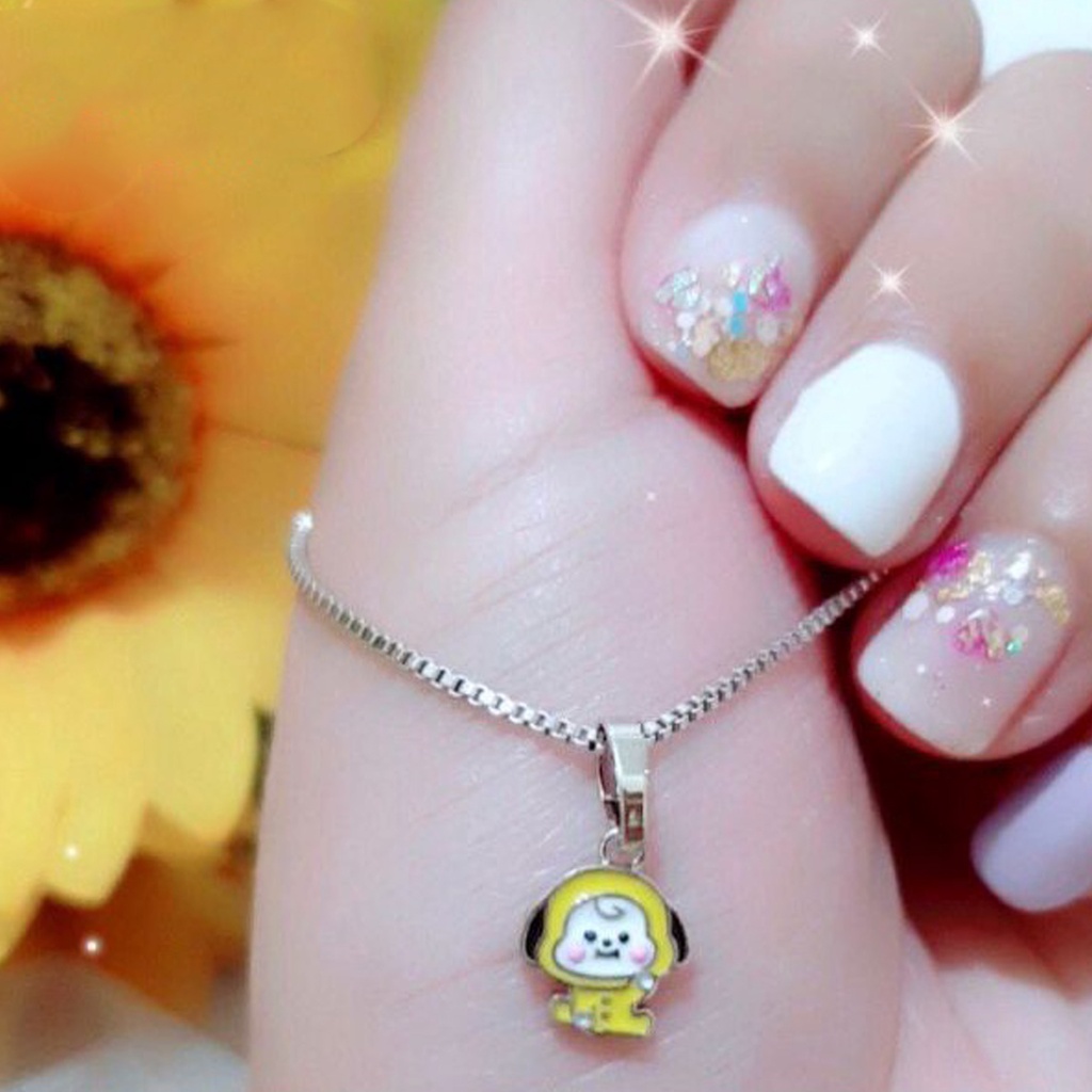 Kalung Anak Rantai Italy Motif BT21 Chimmy Perhiasan Cantik Anak Lapis Emas 18k 819