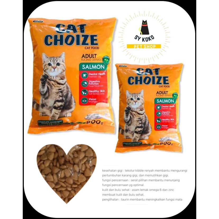 Cat choize salmon  Adult 800 gram Fresh Pack dry food Murah