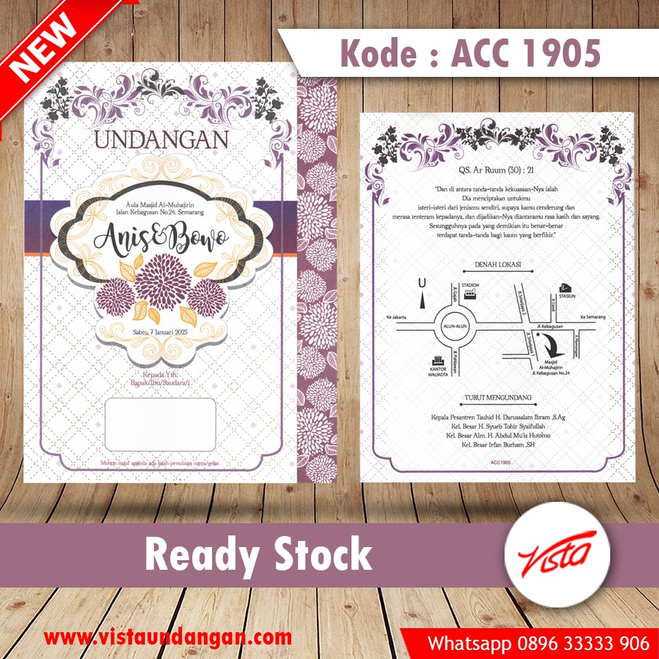 

Undangan nikah blanko Art Colours Card (ACC) 1905 DIY Print