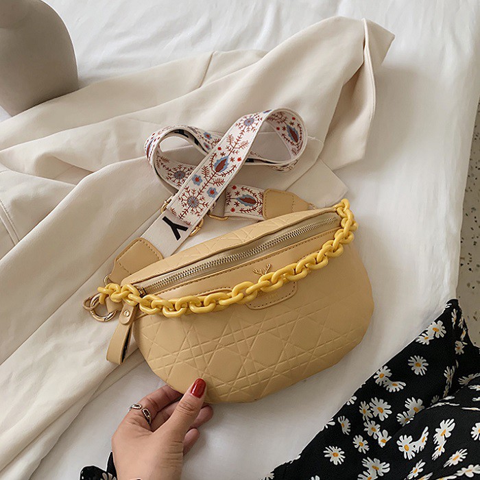 LT 1326 RISCE TAS WAISTBAG RANTAI WARNA  IMPORT WANITA CEWEK PEREMPUAN BATAM CR 7335 BQ 3095 EL 5217