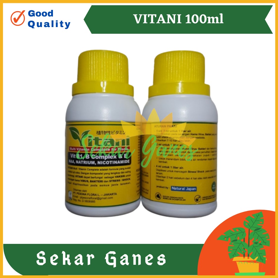 ORI VAKSIN TANAMAN VITANI 100 ML MULTI VITAMIN B1 TANAMAN HAMA VIRUS BAKTERI ANTI STRES CUTTING