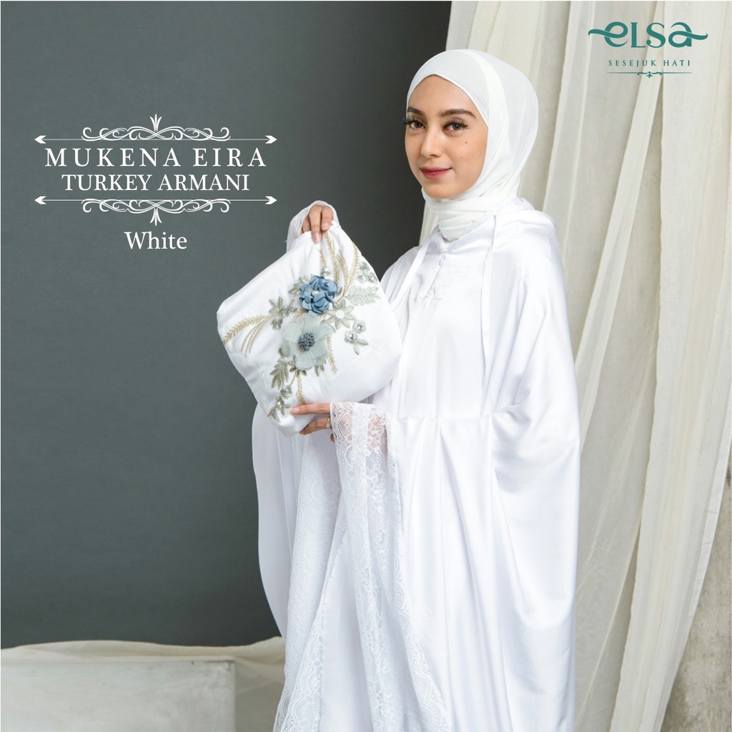 Mukena Putih Seserahan Polos Mukenah Dewasa Premium Silk Mukena Seserahan Mahar Nikah Box Paket Eira