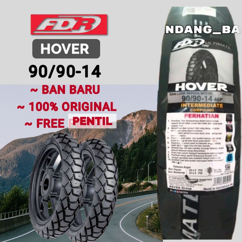 BAN TUBLES MATIC FDR ULTIMATE HOVER 90/90 RING 14 GRATIS PENTIL, BARANG ASLI (100% ORIGINAL)