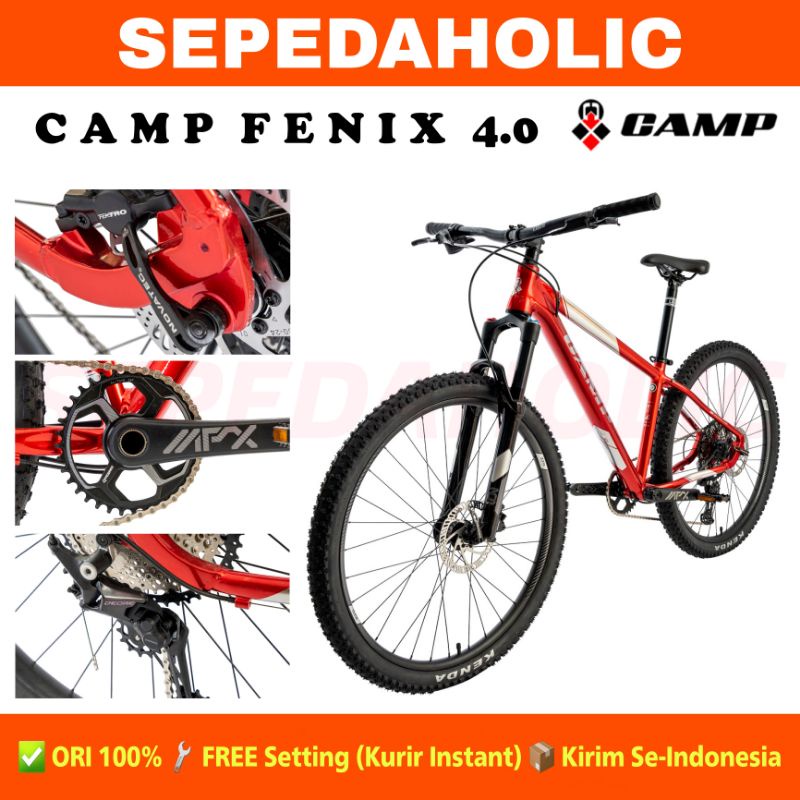 Sepeda Gunung MTB 27.5 Inch ELEMENT CAMP FENIX 4.0 Alloy 12 Speed Deore Rem Hidrolik