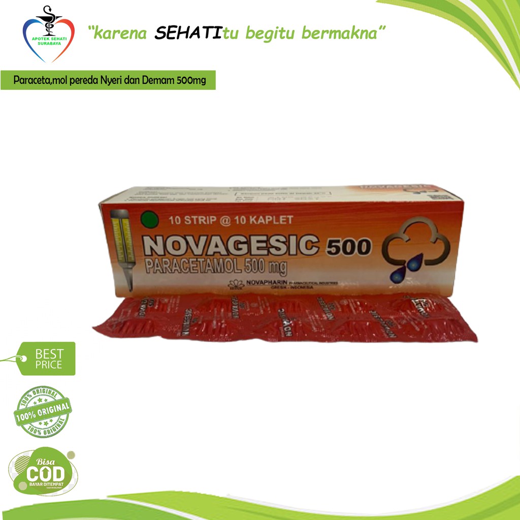 NOVAGESIC TABLET PARACETAMOL 500MG OBAT DEMAM NYERI