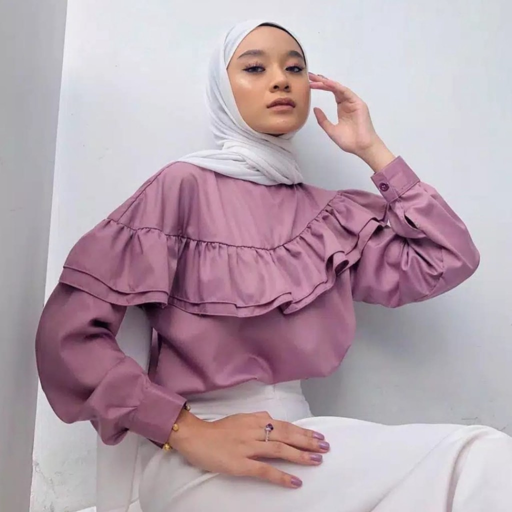 Kellya Blouse Atasan Top Muslim Fashion Wanita Terlaris