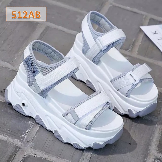 Sendal Wedges Hak Tebal Terbaru HD 90 Sandal Gunung Tali Wanita Rinjani Fahion Kasual Korea Sol Tebal 5 Cm Hitam Abu Hijau (512)