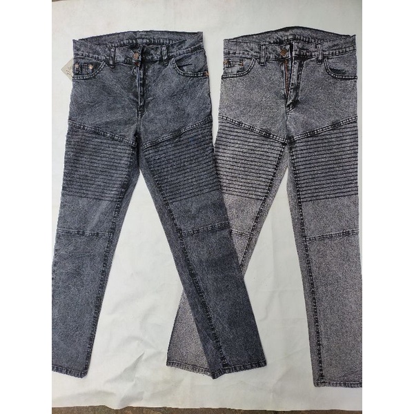 celana jeans panjang biker skinny 27-38