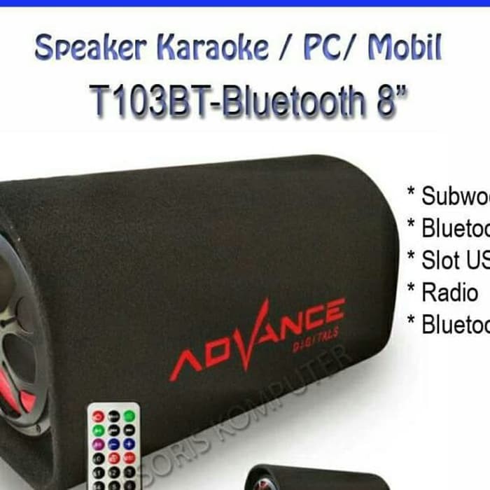 SUBWOOFER CAR SPEAKER 8 INCH ADVANCE T103 BT SUN1 | SPEAKER MOBIL 8" TABUNG - AUDIO & VIDEO MOBIL --