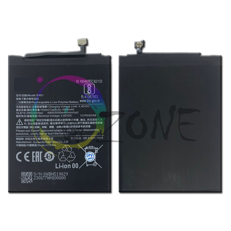 BATERAI BATRE XIAOMI REDMI 8 REDMI 8A - REDMI 8A PRO BN51 BATTERY