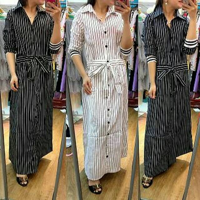 Maxy dress salur import gamis