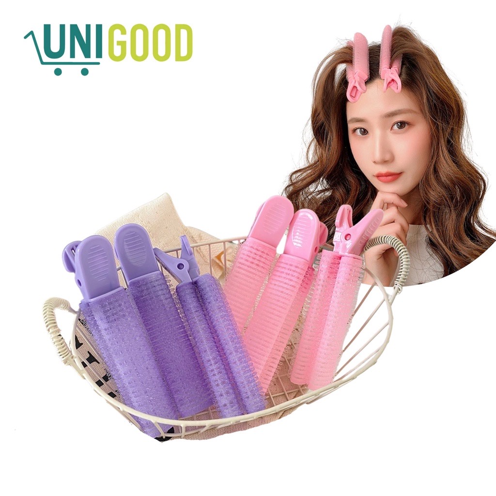 UNIGOOD - Premium Hair Roll Velcro 2 Sisi Roll Rambut Jepit Poni Korea