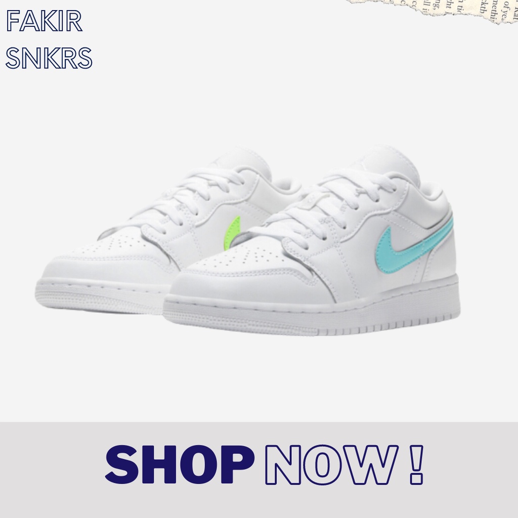 AIR JORDAN 1 LOW WHITE NEON