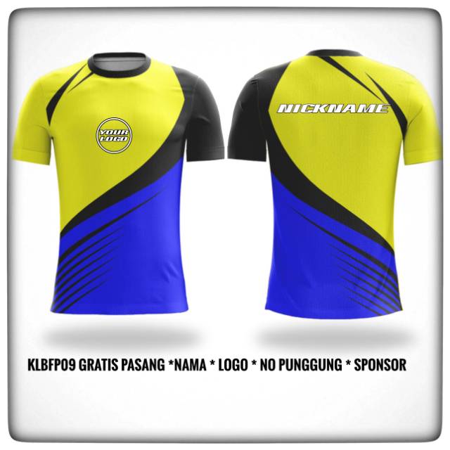Jersey kaos futsal badminton panahan kuning series fullprint custom