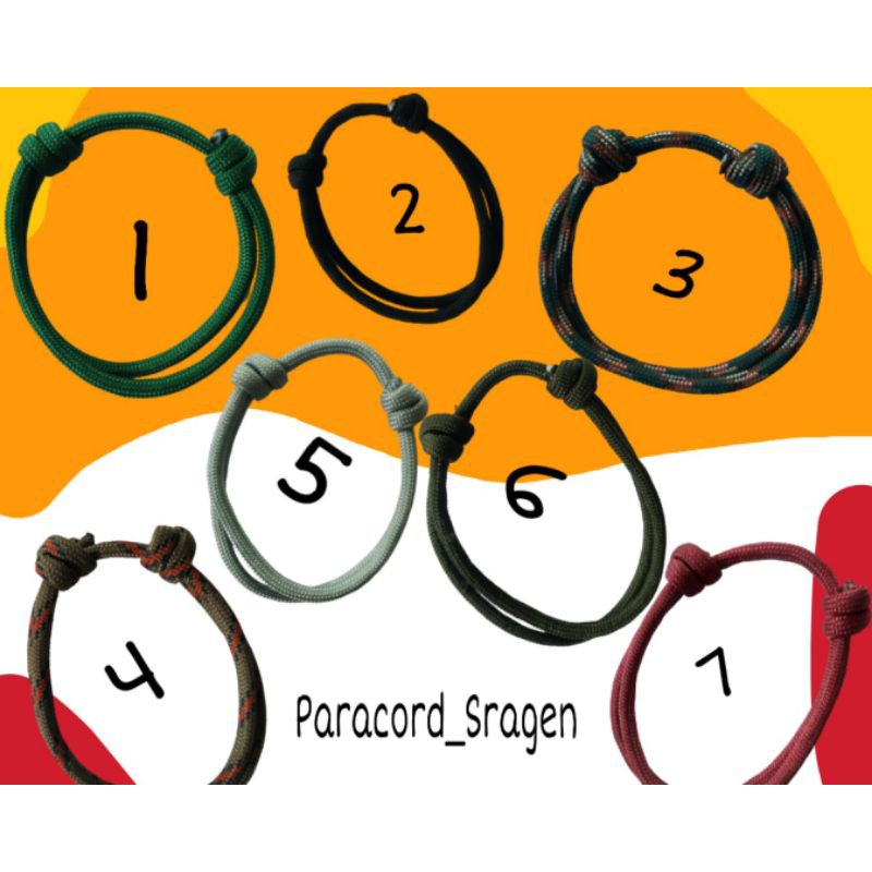 

GelangParacord berbagai warna ukuran 4mm