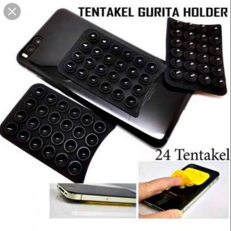 TEMPELAN HP GURITA SILIKON / SUCTION HOLDER HANDPHONE / TEMPELAN HP GOJEK DRIVER MOTOR / HOLDER HP GURITA TENTAKEL