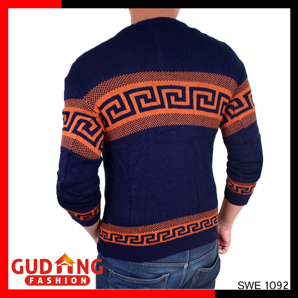 Sweater Pria Model Rajut Tribal - SWE 1092