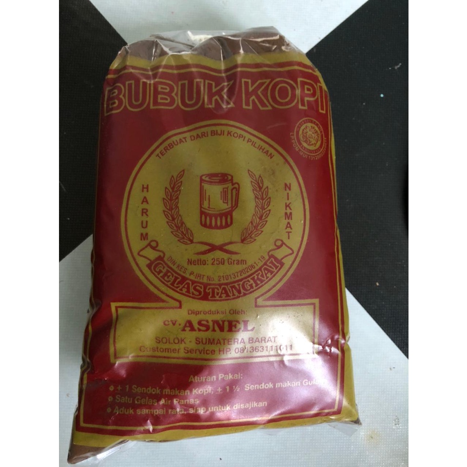 Jual Kopi Bubuk Asnel Cap Gelas Tangkai Asli Solok Sumatera Barat