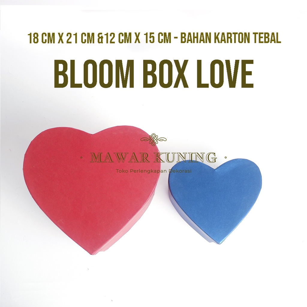 

[ 3 Ukuran ] Bloom Box Love Hati / Kotak Bentuk Hati
