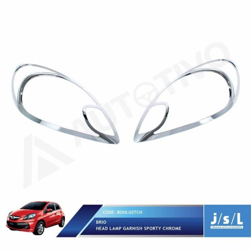 Garnis Lampu Depan Honda Brio 2012 2015 Head Lamp Garnish Sporty