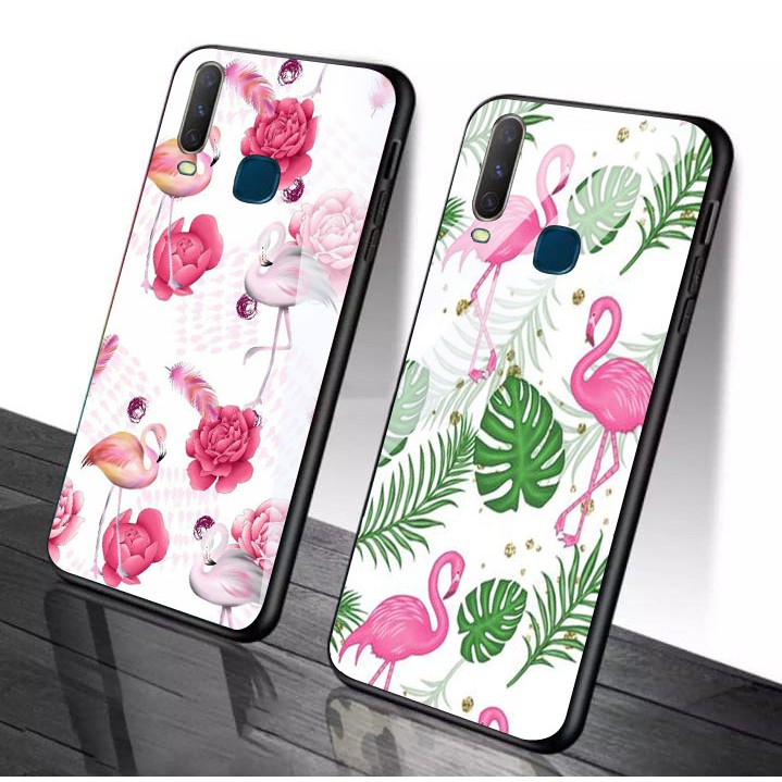 [K35] Soft Case Glass Flaming For Oppo/Vivo/Xiaomi/Samsung/Iphone/Realme