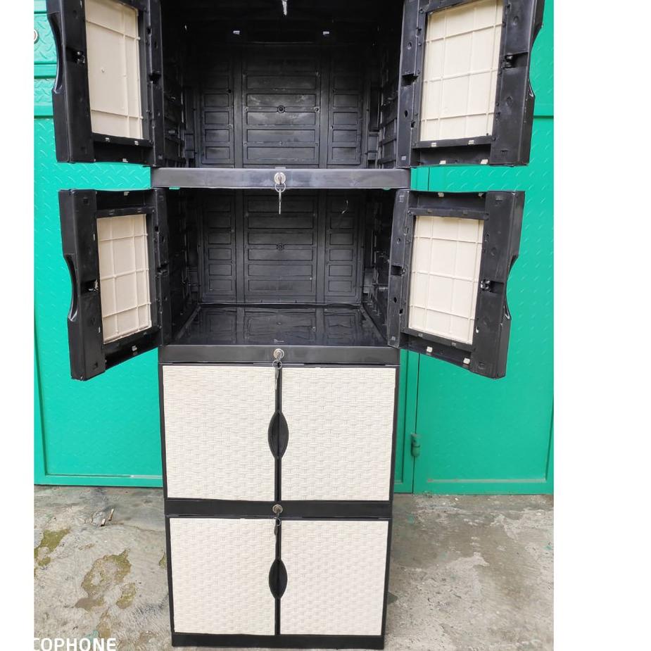 ♠ Lemari Baju lemari Pakaian Lemari Plastik Lemari BW PUTIH ♨